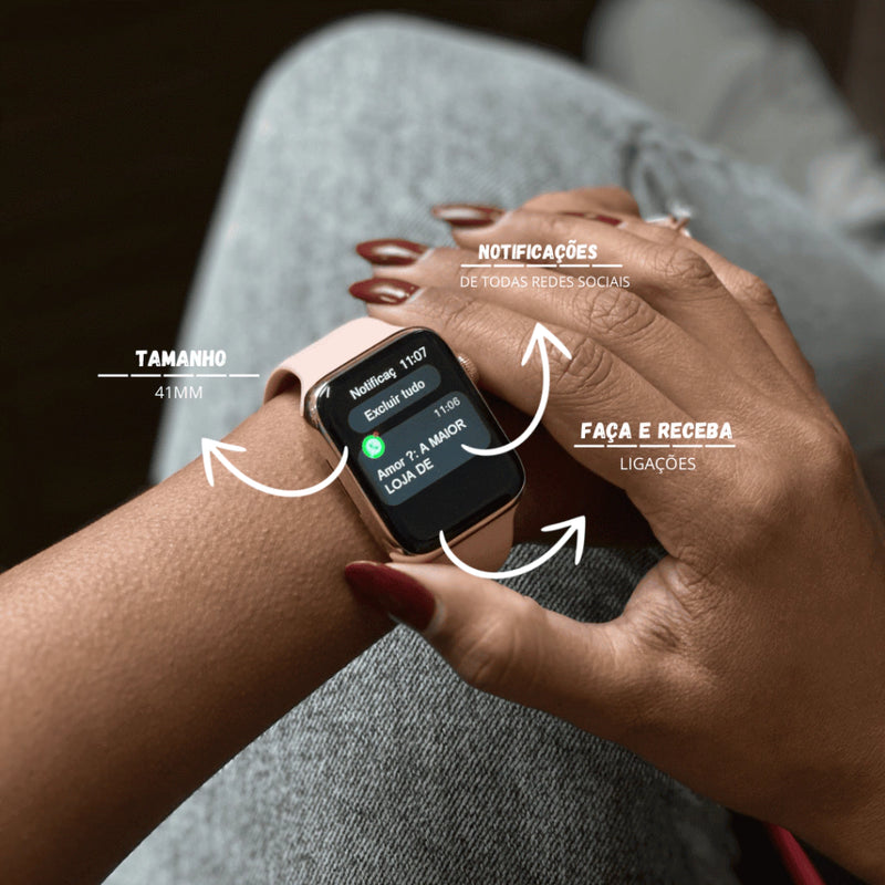 Smartwatch W59 Mini Série 9 Microwear Faz e Recebe Chamadas